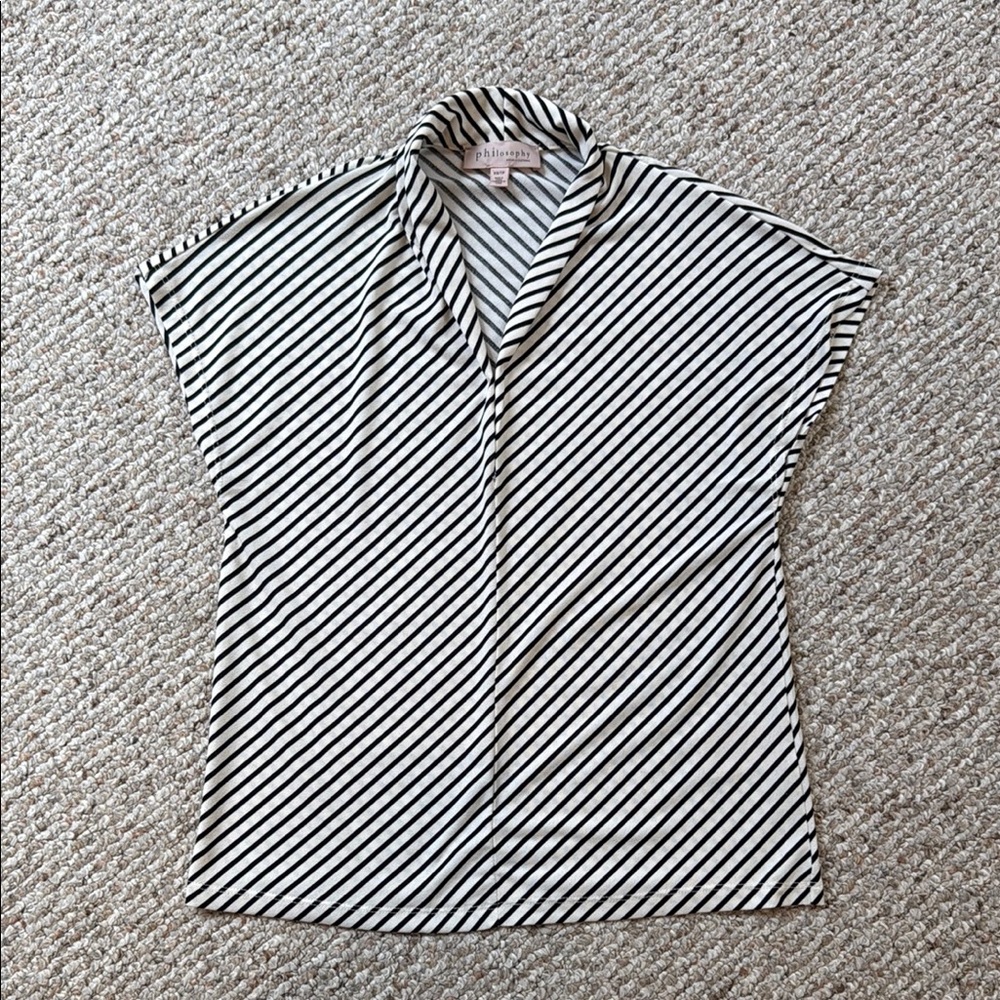 PHILOSOPHY striped tshirt top